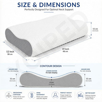 Almohada Ergonómica Ortopédica Cervical Velora